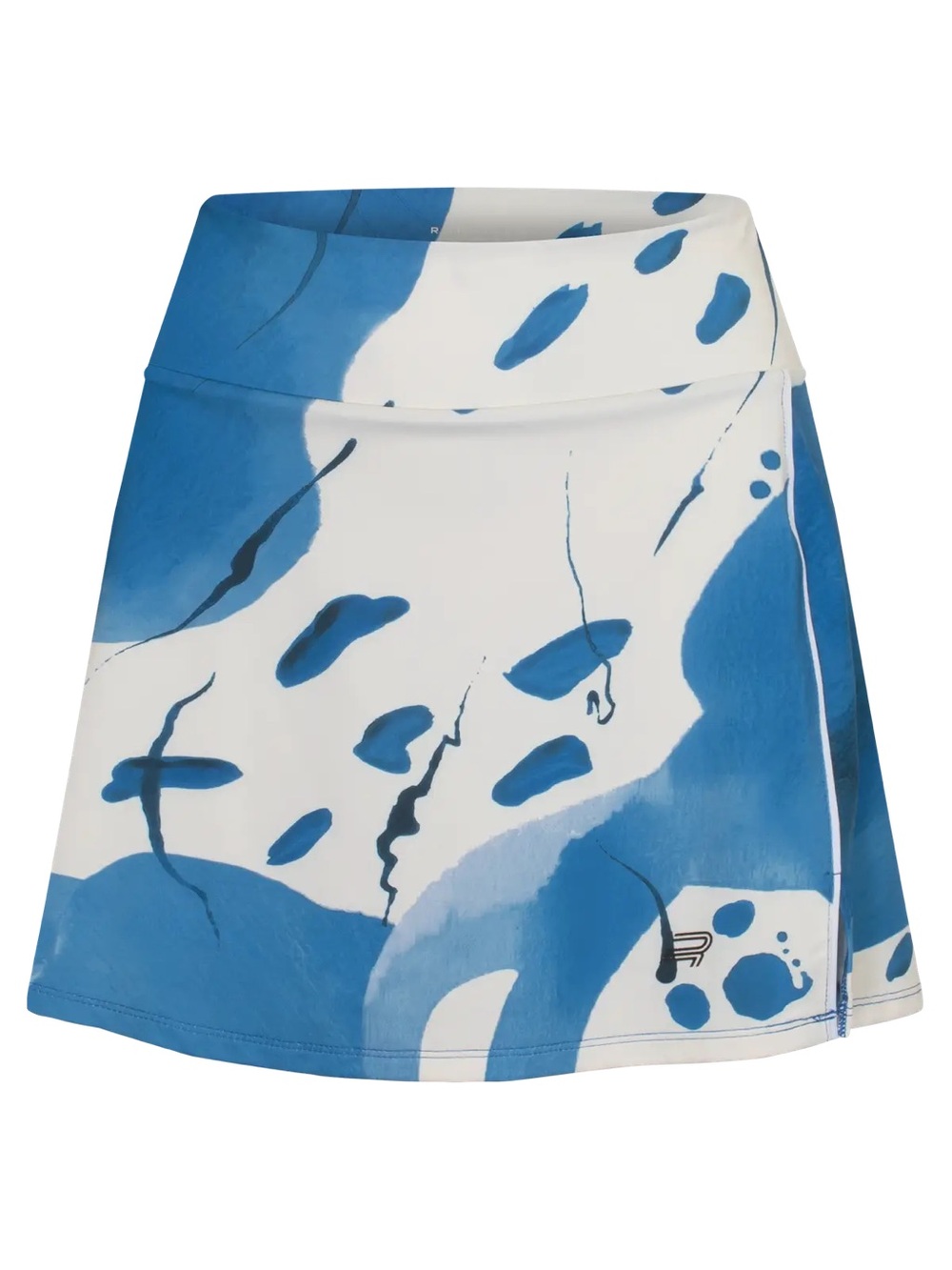 Rohnisch Blue & White Abstract Circle Skirt